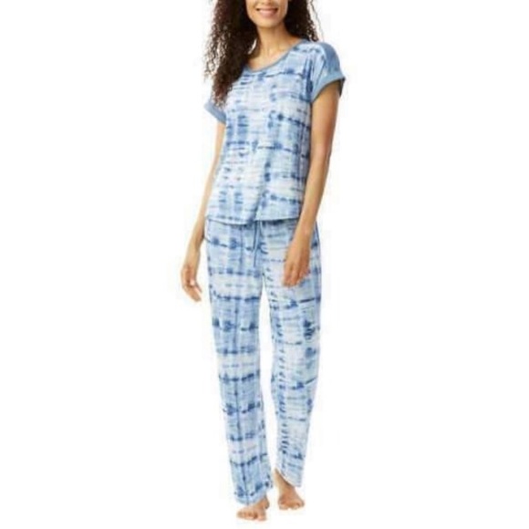 Lucky Brand Other - Lucky Brand Tie Dye Loungewear Pajama Pants and Top Set Blue/Cream Sz M EUC